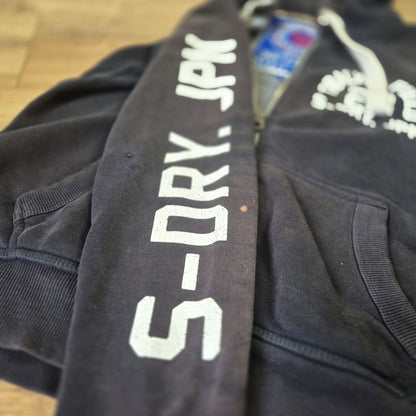 Superdry fekete férfi cipzáros pulóver - L
