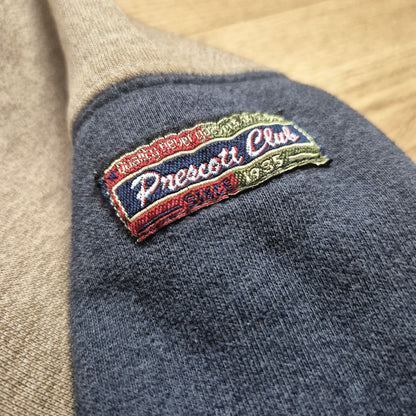 Prescott 1935 vintage rugby csíkos pulóver kordbársony gallérral - XXL