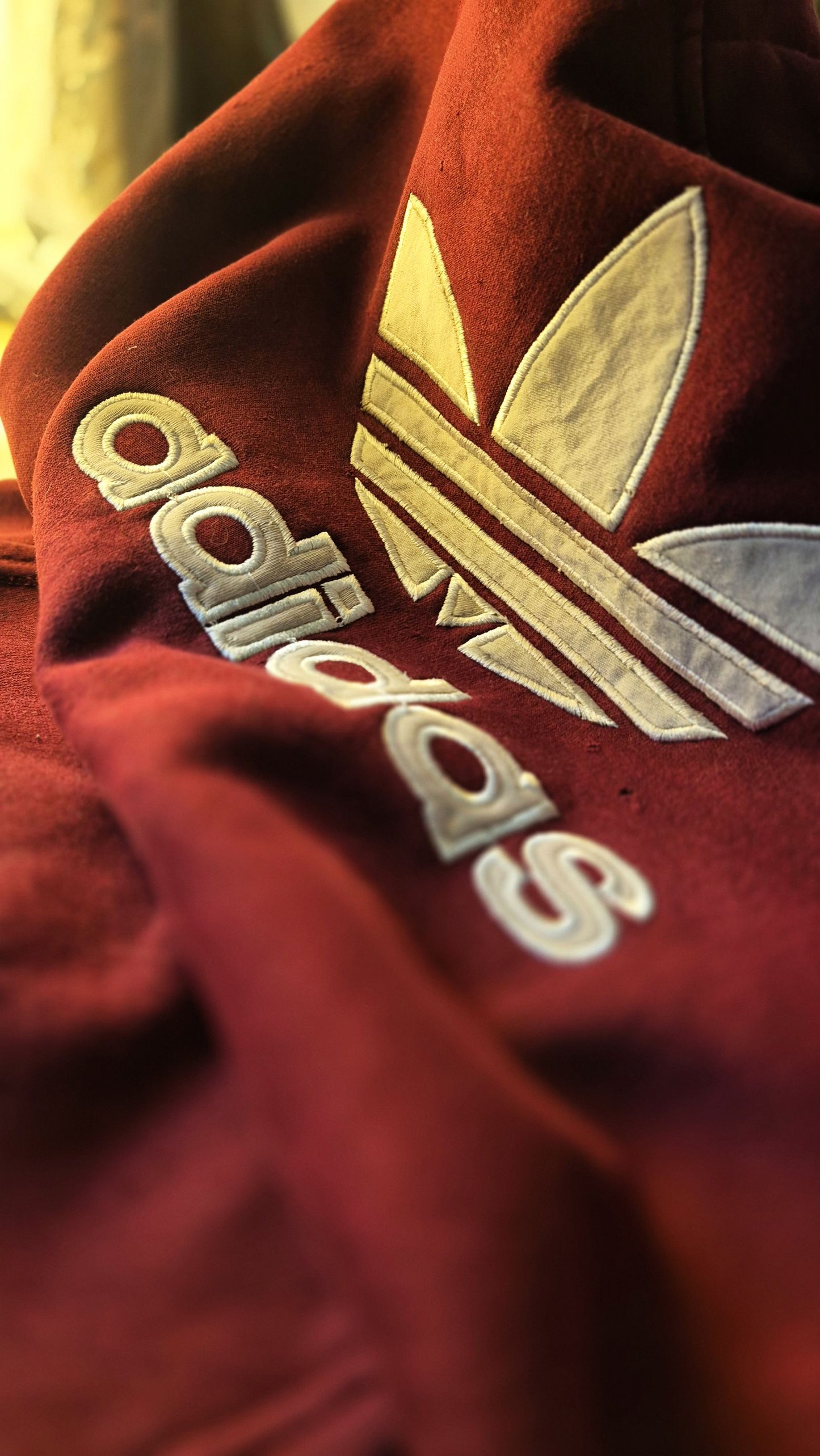 Adidas bordó férfi kapucnis pulóver - 3XL