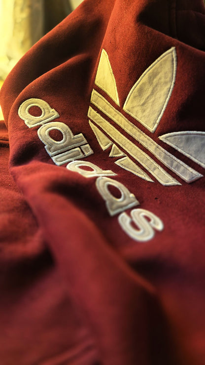 Adidas bordó férfi kapucnis pulóver - 3XL