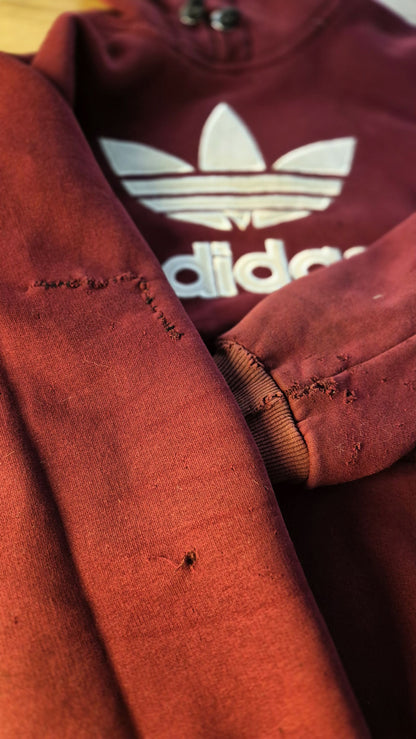Adidas bordó férfi kapucnis pulóver - 3XL