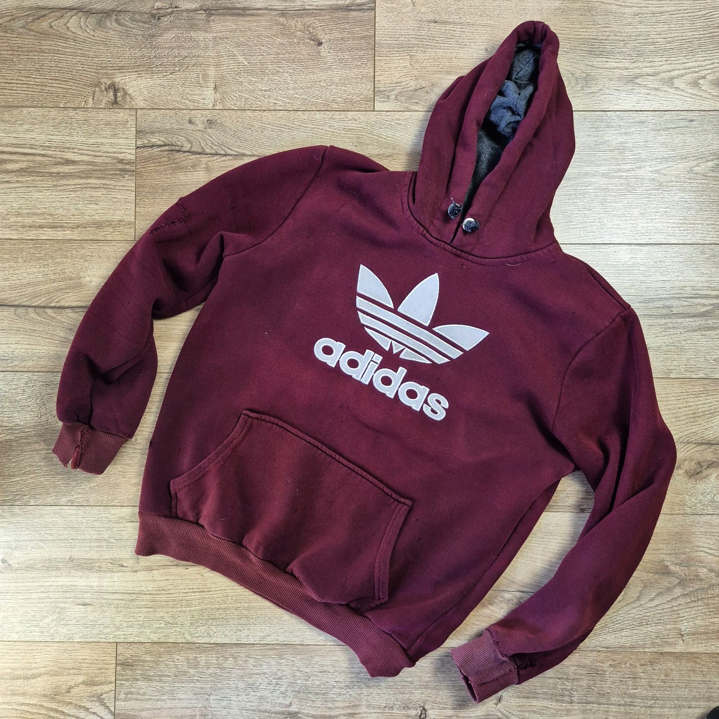 Adidas bordó férfi kapucnis pulóver - 3XL