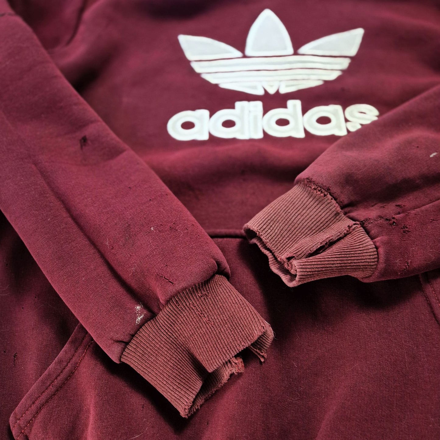 Adidas bordó férfi kapucnis pulóver - 3XL