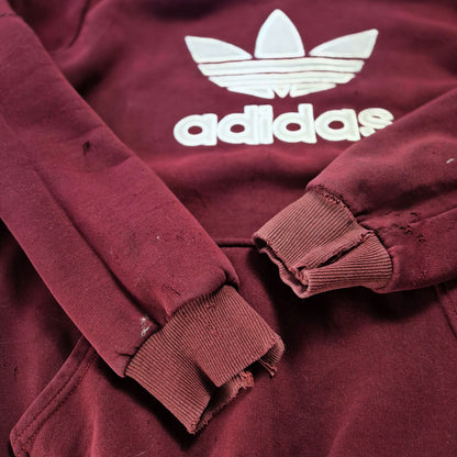 Adidas bordó férfi kapucnis pulóver - 3XL