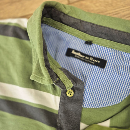 Tailor & Son zöld férfi hosszú ujjú galléros póló - 2XL