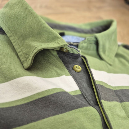 Tailor & Son zöld férfi hosszú ujjú galléros póló - 2XL