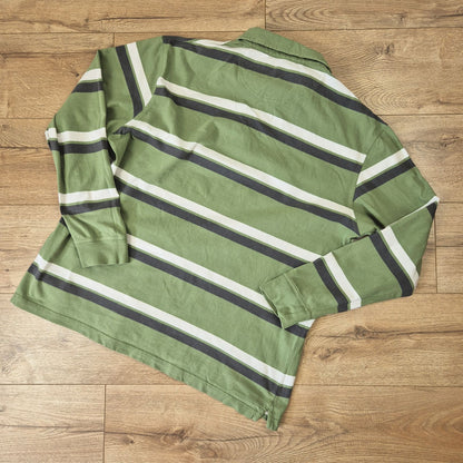 Tailor & Son zöld férfi hosszú ujjú galléros póló - 2XL