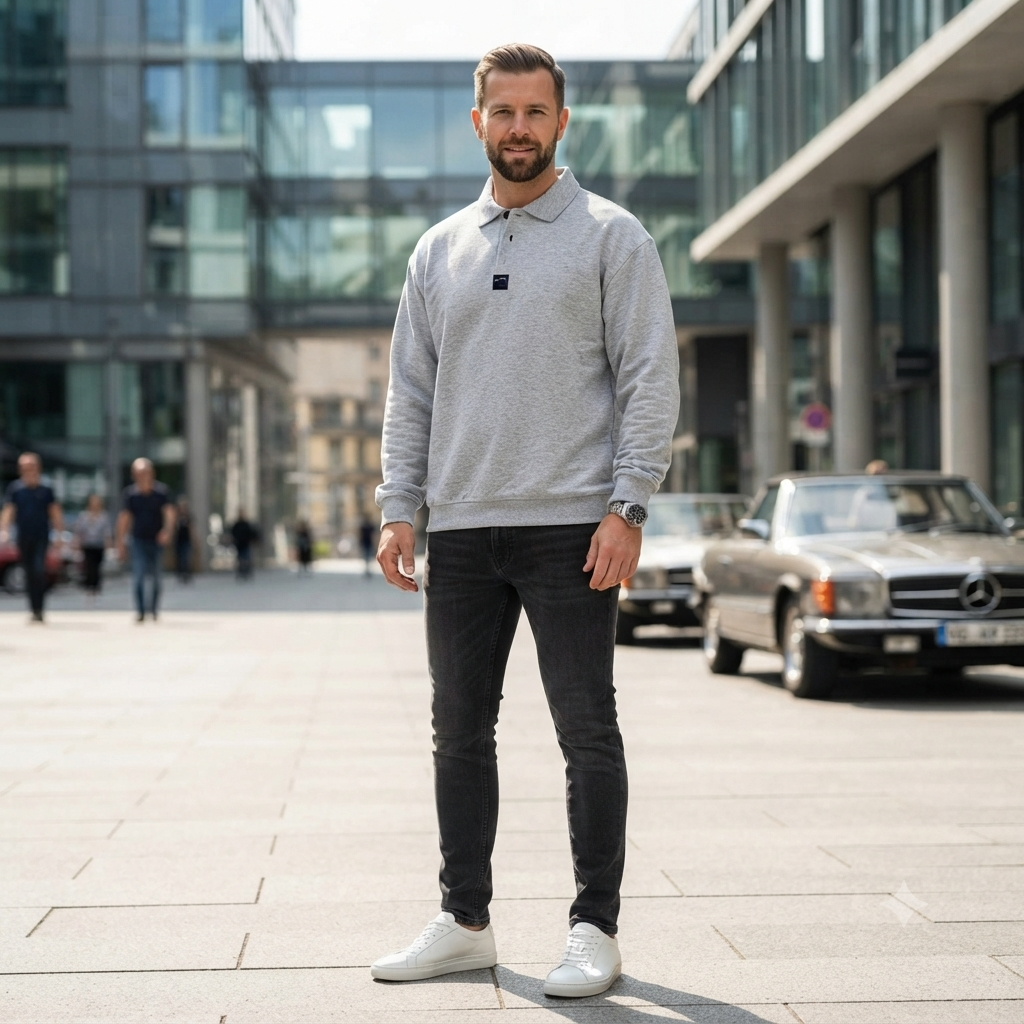 Mercedes-Benz Motorsport szürke férfi hosszú ujjú felső - XL