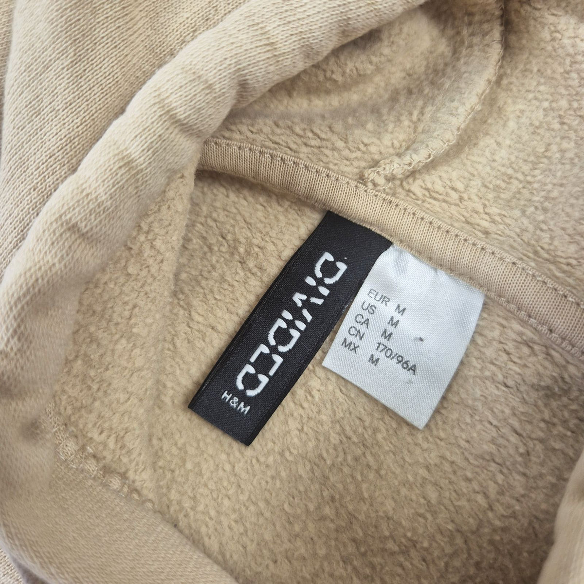 H&M Divided bézs férfi kapucnis pulóver - M