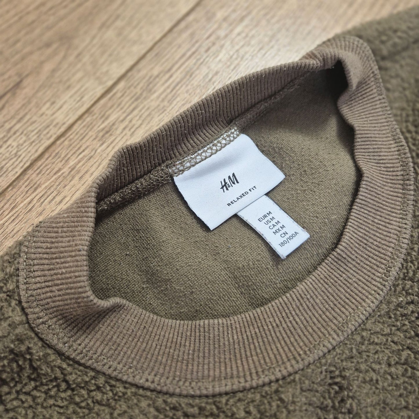 H&M Relaxed Fit teddy férfi pulóver - M