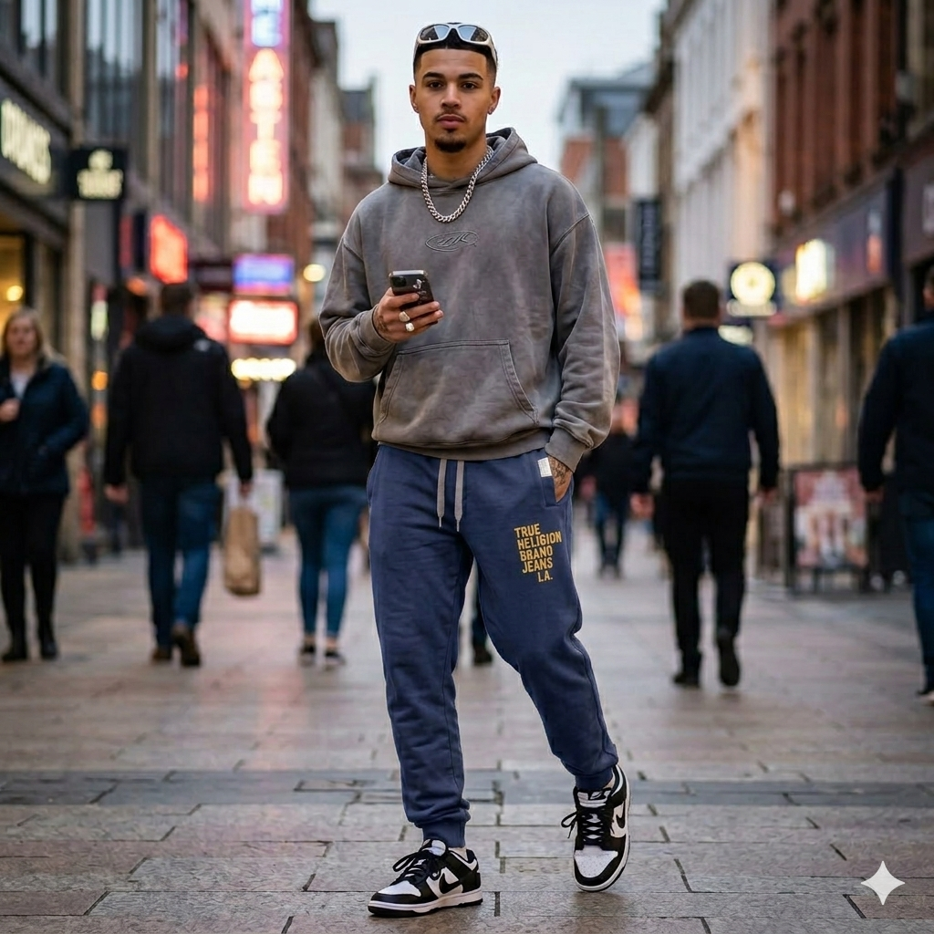 True Religion sötétkék férfi melegítőnadrág - L