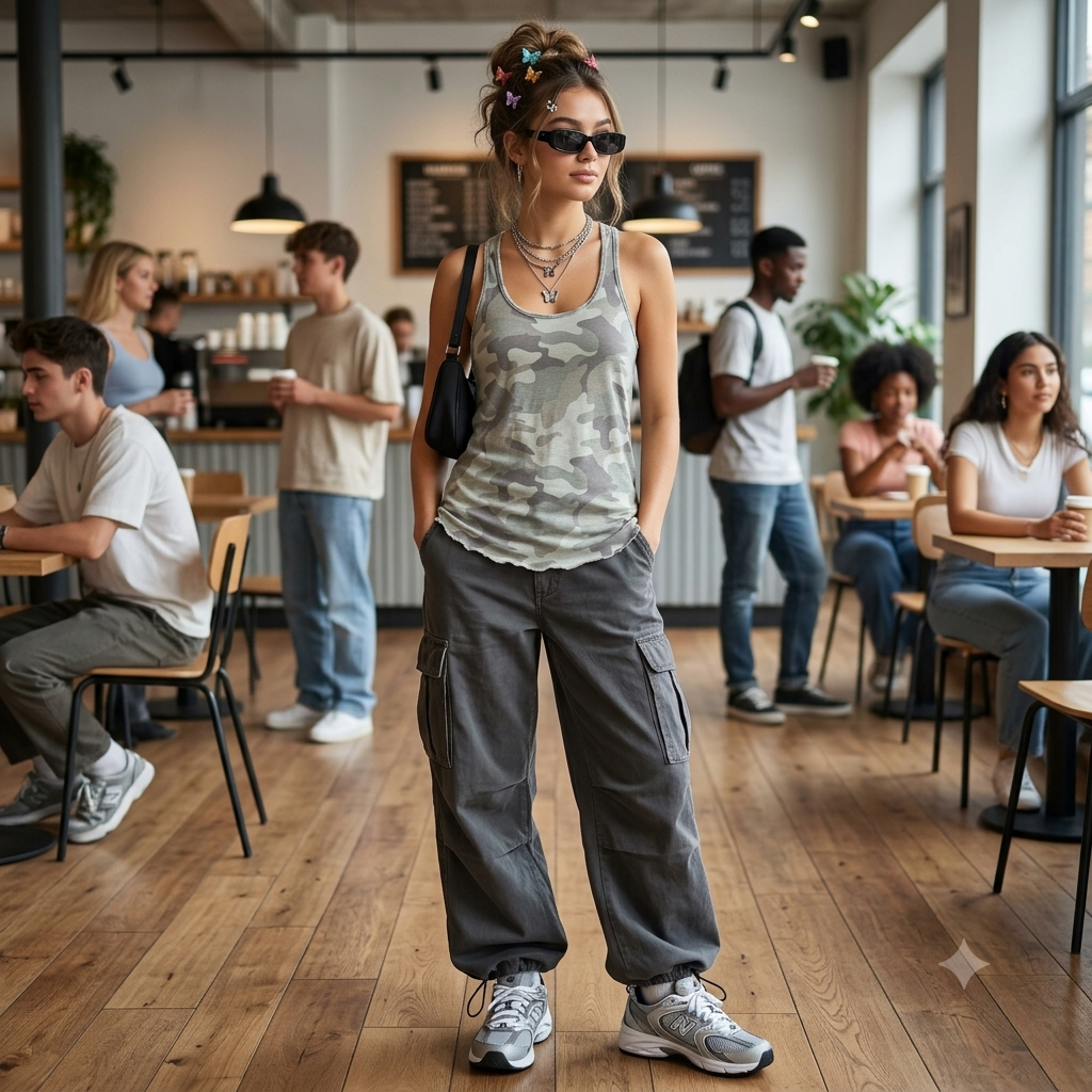 Abercrombie & Fitch terepmintás női trikó - XS