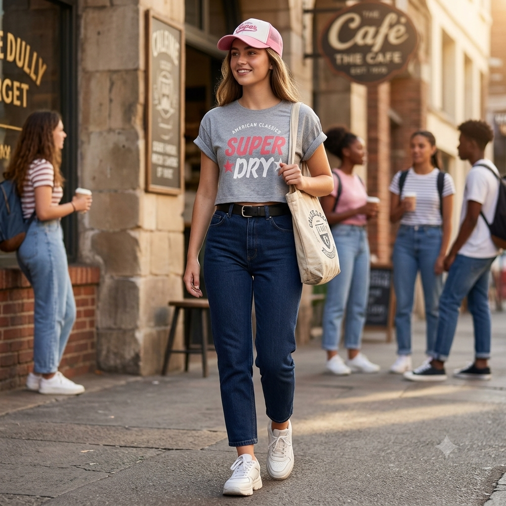 Superdry szürke melírozott női póló vintage nyomattal - L