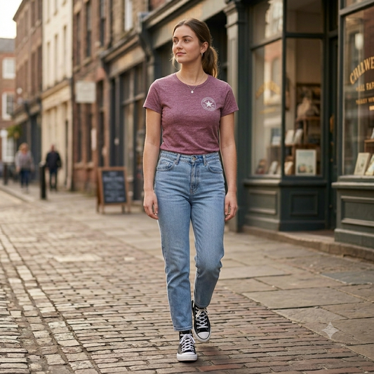 Converse bordó női póló - S