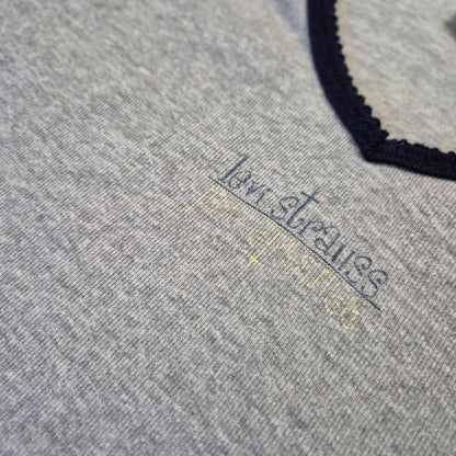 Levi's szürke-sötétkék női V-nyakú póló - M