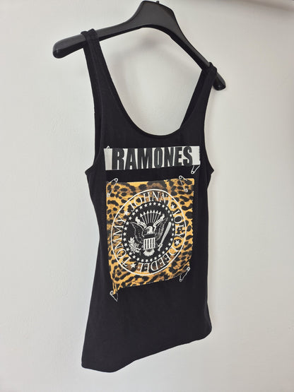 Ramones fekete női ujjatlan felső - XS