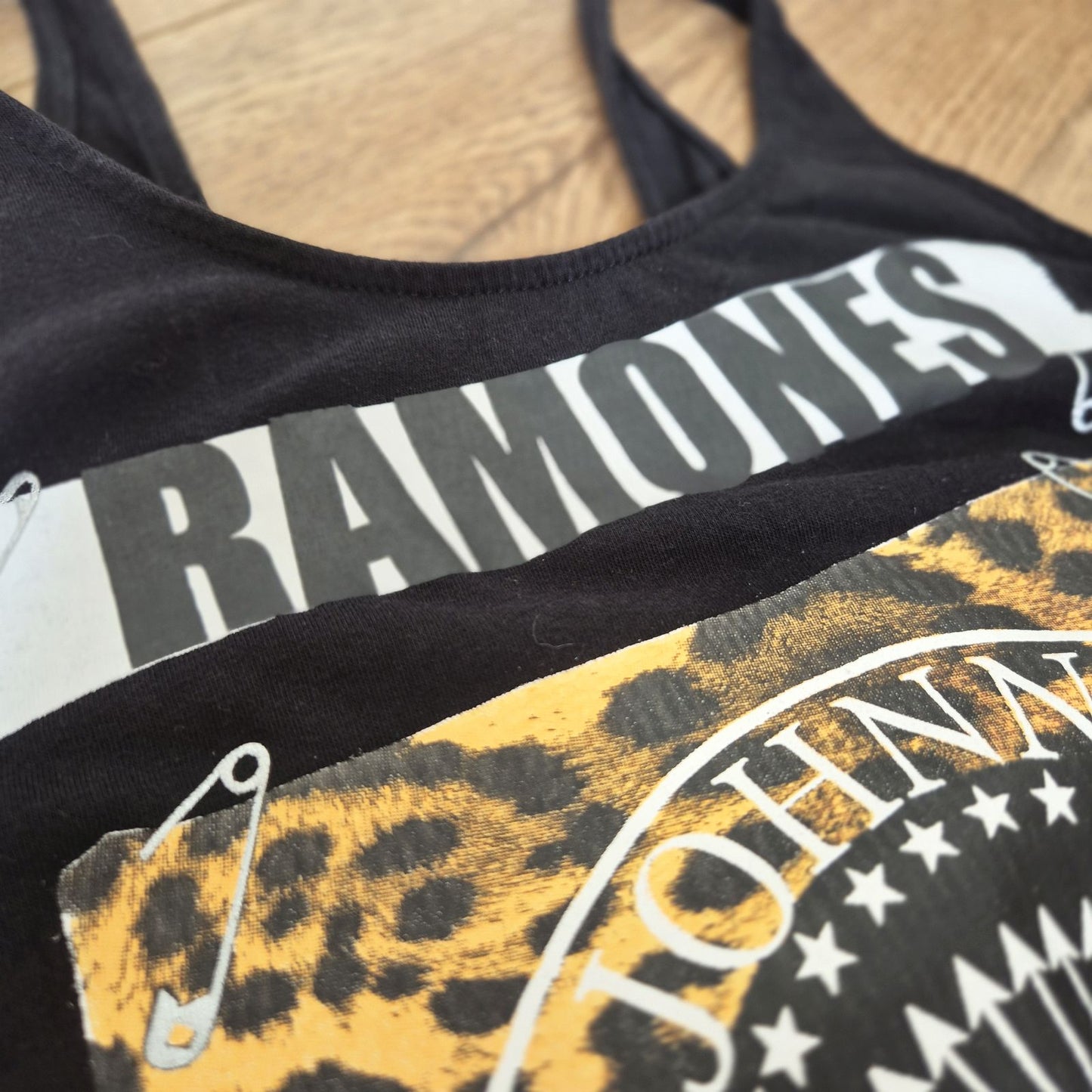 Ramones fekete női ujjatlan felső - XS