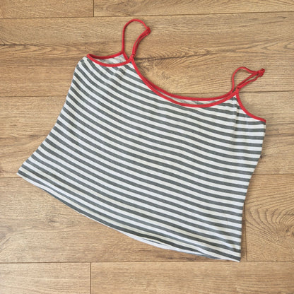 Vintage Betty Boop csíkos top - L