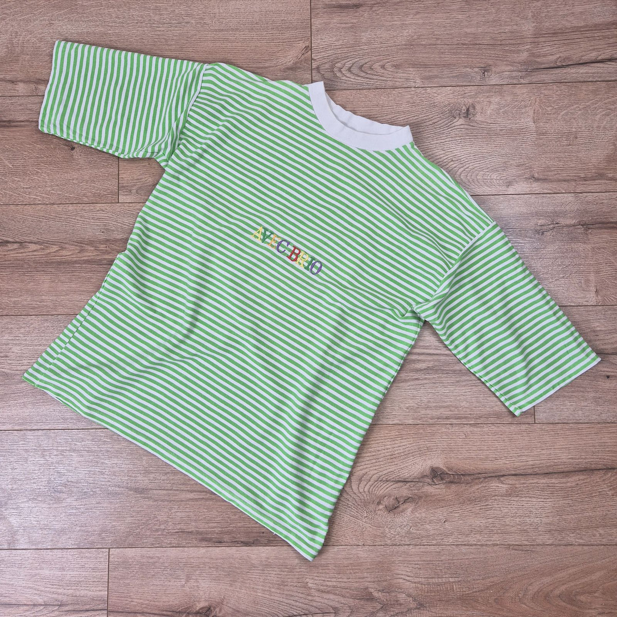 Avec Brio vintage zöld csíkos női felső - L