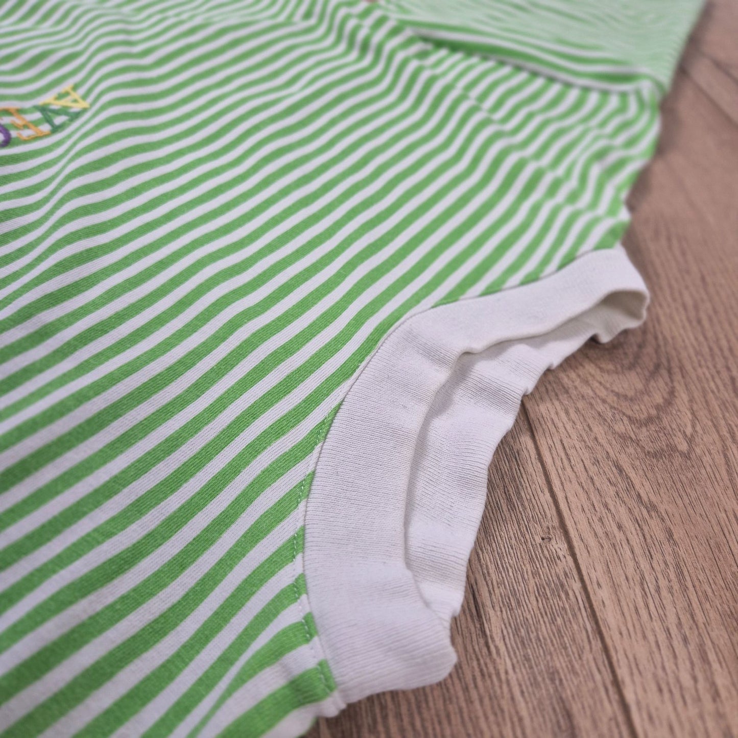 Avec Brio vintage zöld csíkos női felső - L