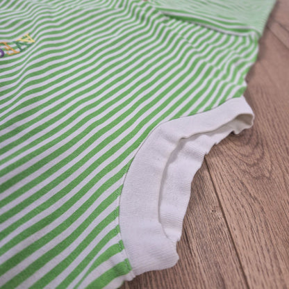 Avec Brio vintage zöld csíkos női felső - L