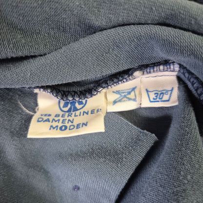 Vintage VEB Berliner Damenmoden kék női blúz - L