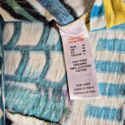 Orientique többszínű női absztrakt mintás felső - XXL