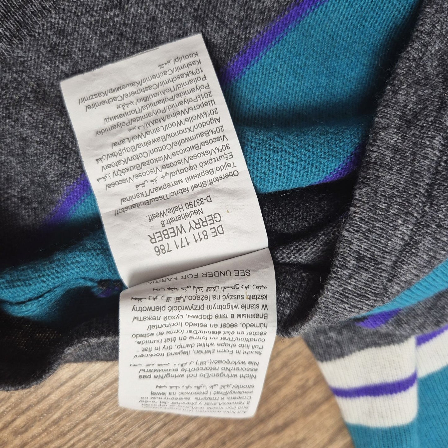 Gerry Weber szürke-kék női kötött felső - 36 (S)