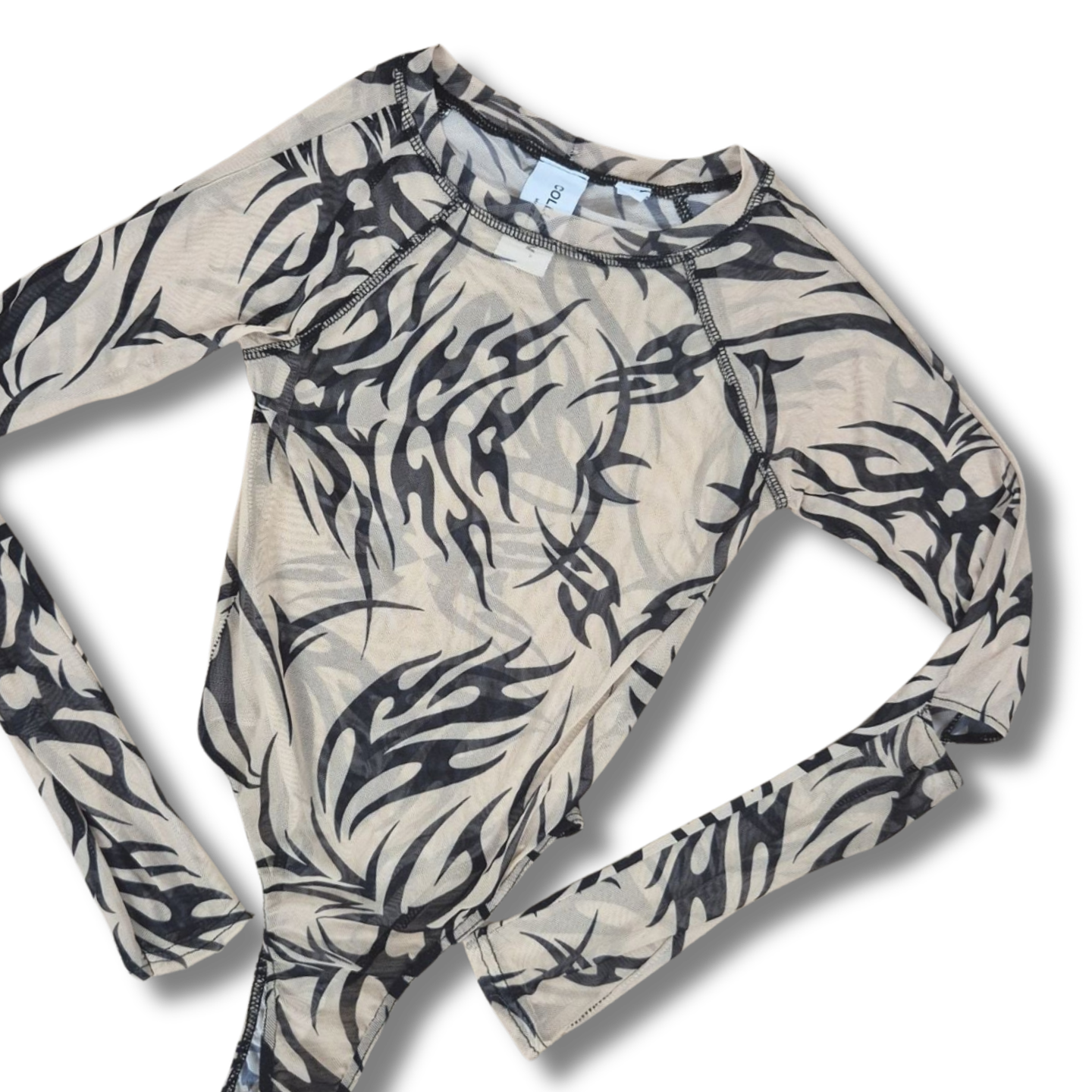 Collusion bézs-fekete női body - XS