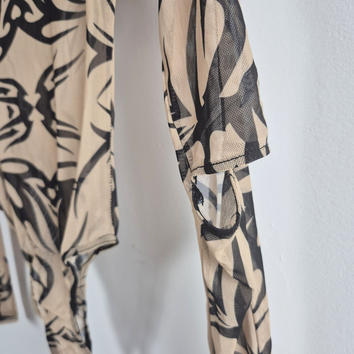 Collusion bézs-fekete női body - XS