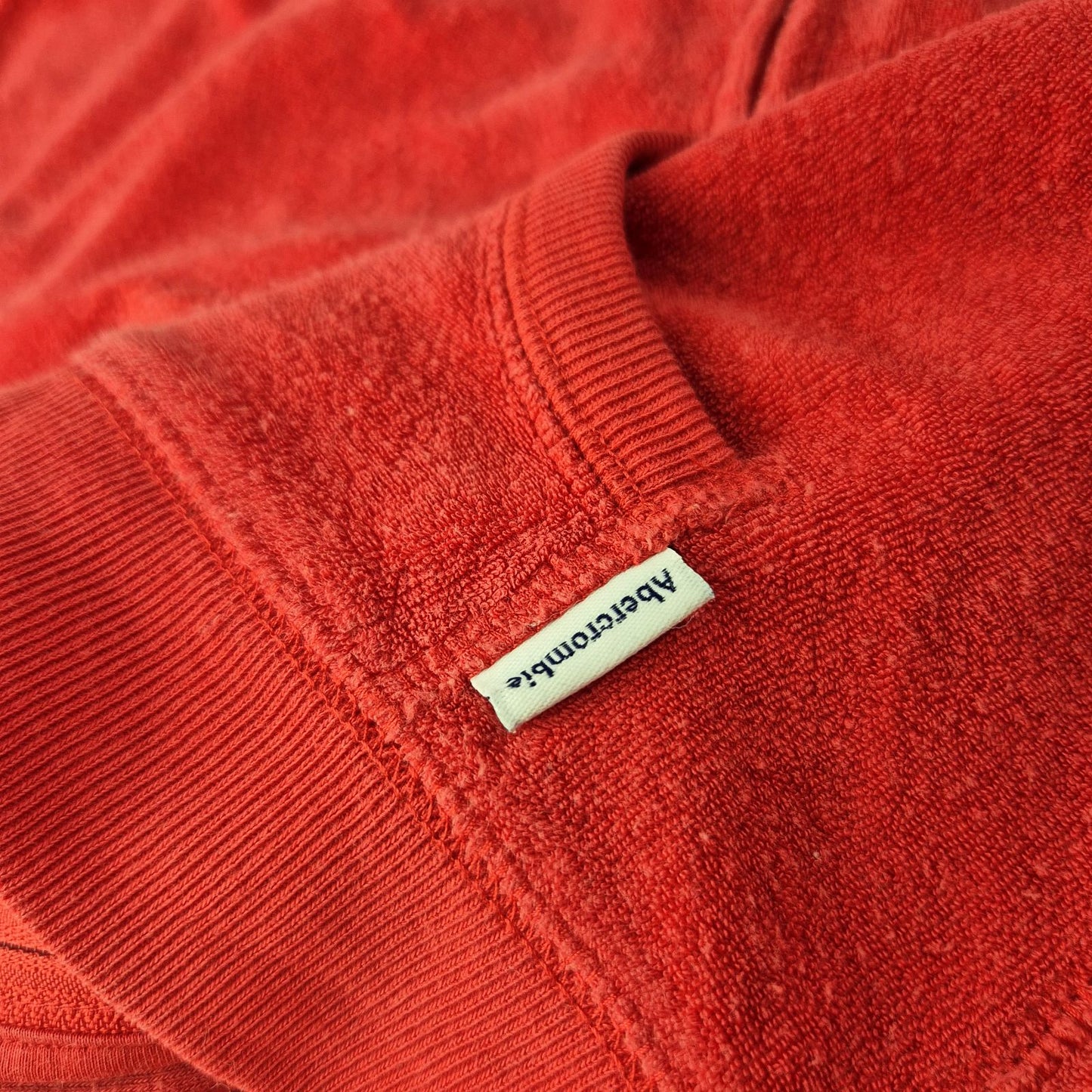 Abercrombie & Fitch piros női kapucnis frottír felső - M