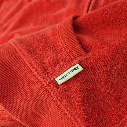 Abercrombie & Fitch piros női kapucnis frottír felső - M