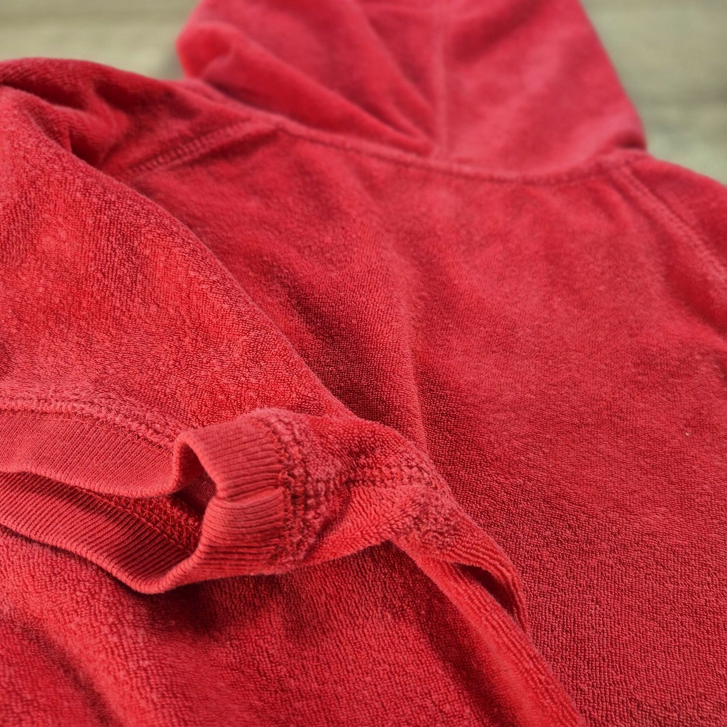 Abercrombie & Fitch piros női kapucnis frottír felső - M