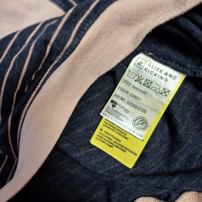 Alife and Kickin tengerészkék női csíkos pulóver - L