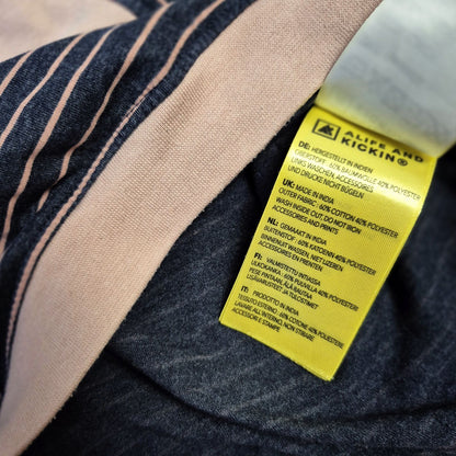 Alife and Kickin tengerészkék női csíkos pulóver - L
