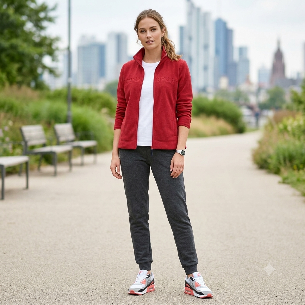 Mexx Sport piros női polár felső - M