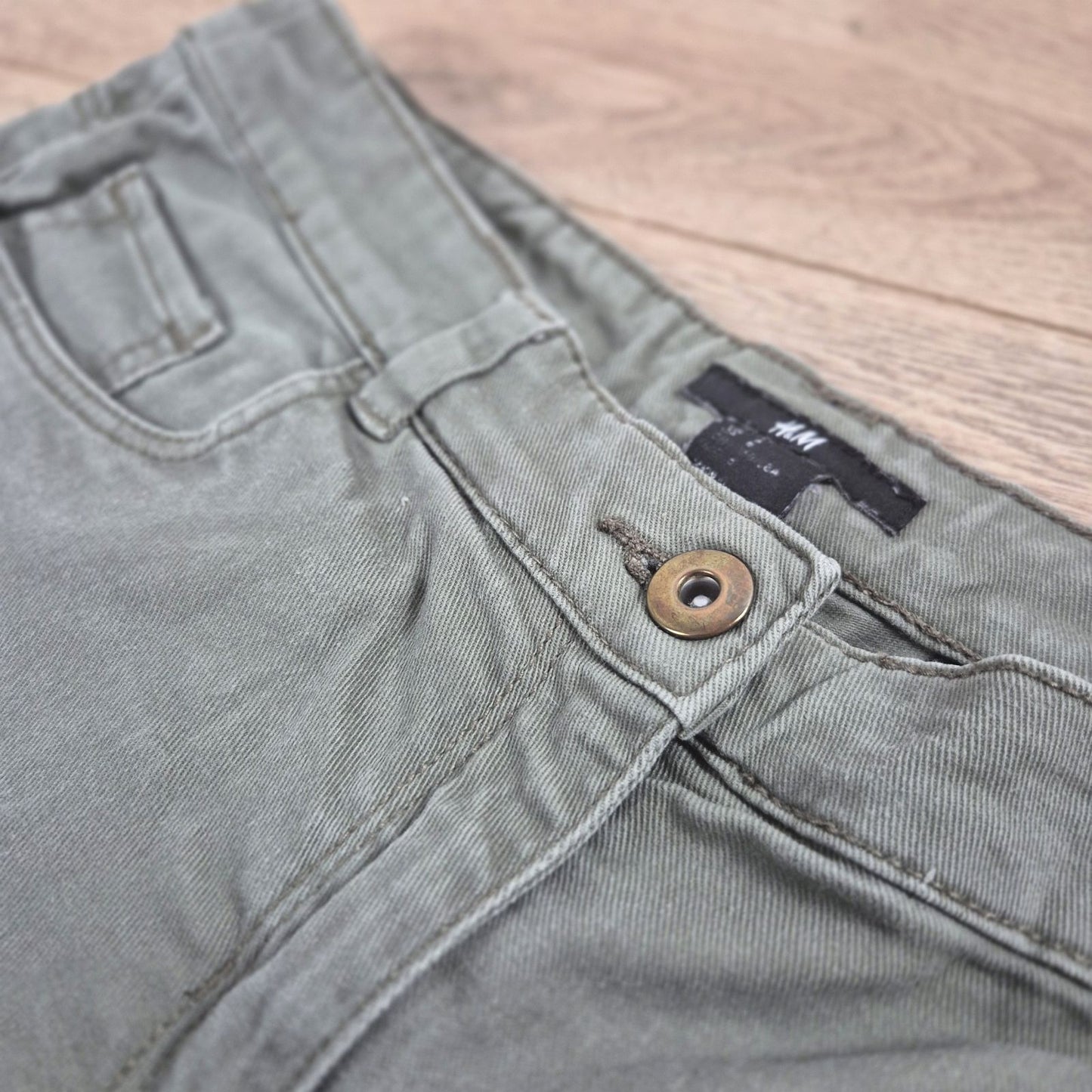 H&M Olajzöld farmer rövidnadrág - 34 (S)