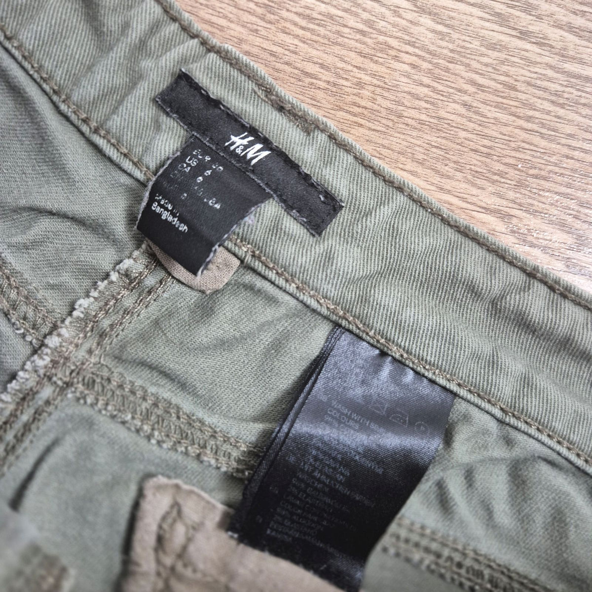 H&M Olajzöld farmer rövidnadrág - 34 (S)