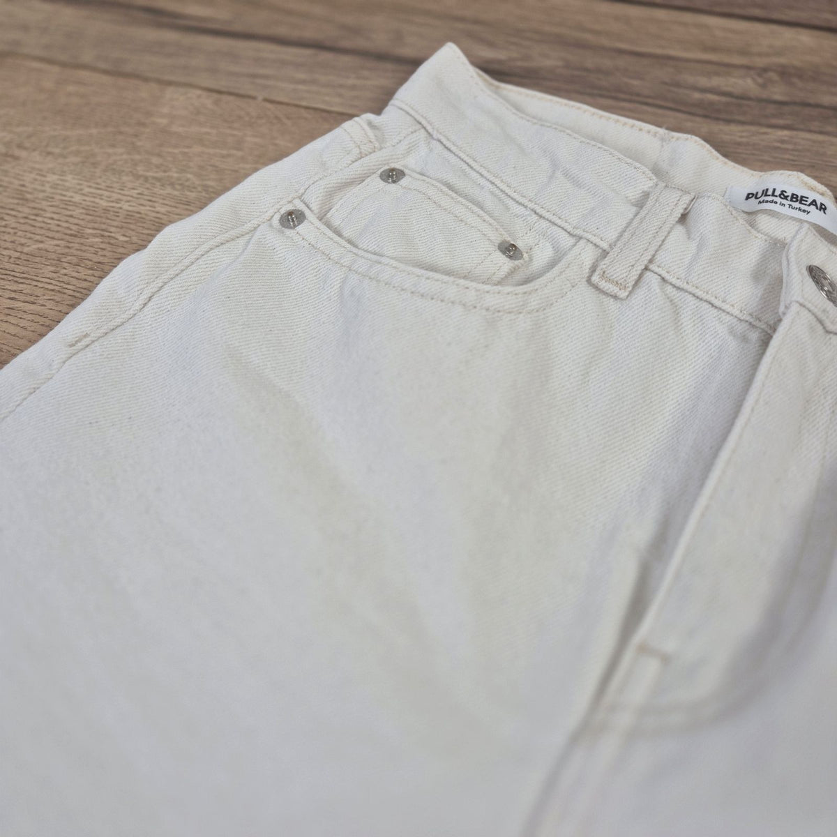 Pull&Bear ekrü női farmernadrág - S