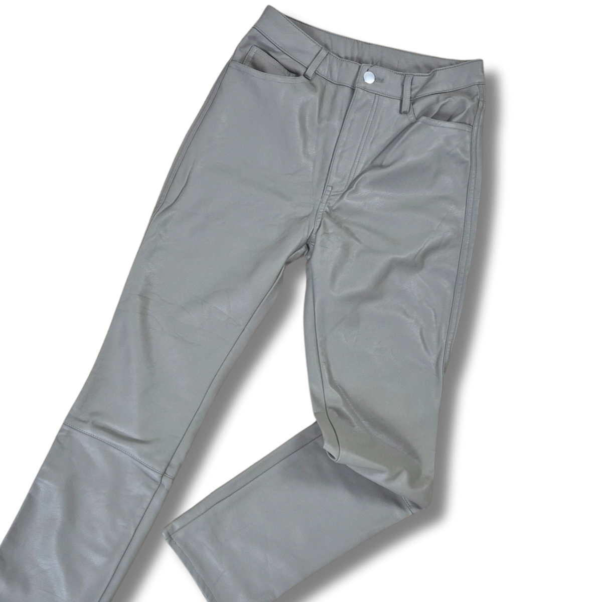 H&M bézs női műbőr nadrág - XS