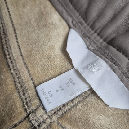 H&M bézs női műbőr nadrág - XS