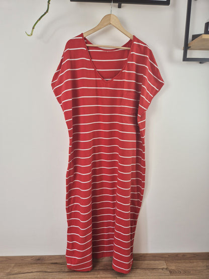 Piros női maxi ruha - 3XL