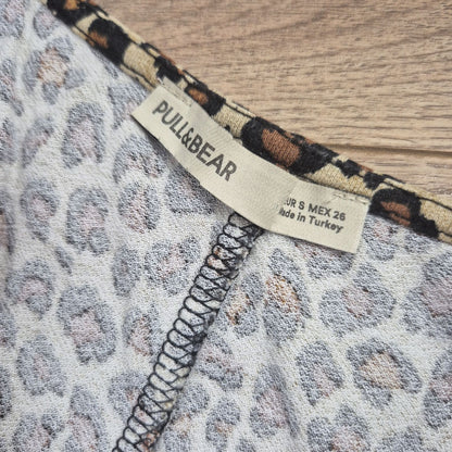 Pull&Bear leopárdmintás gombos női ruha - S