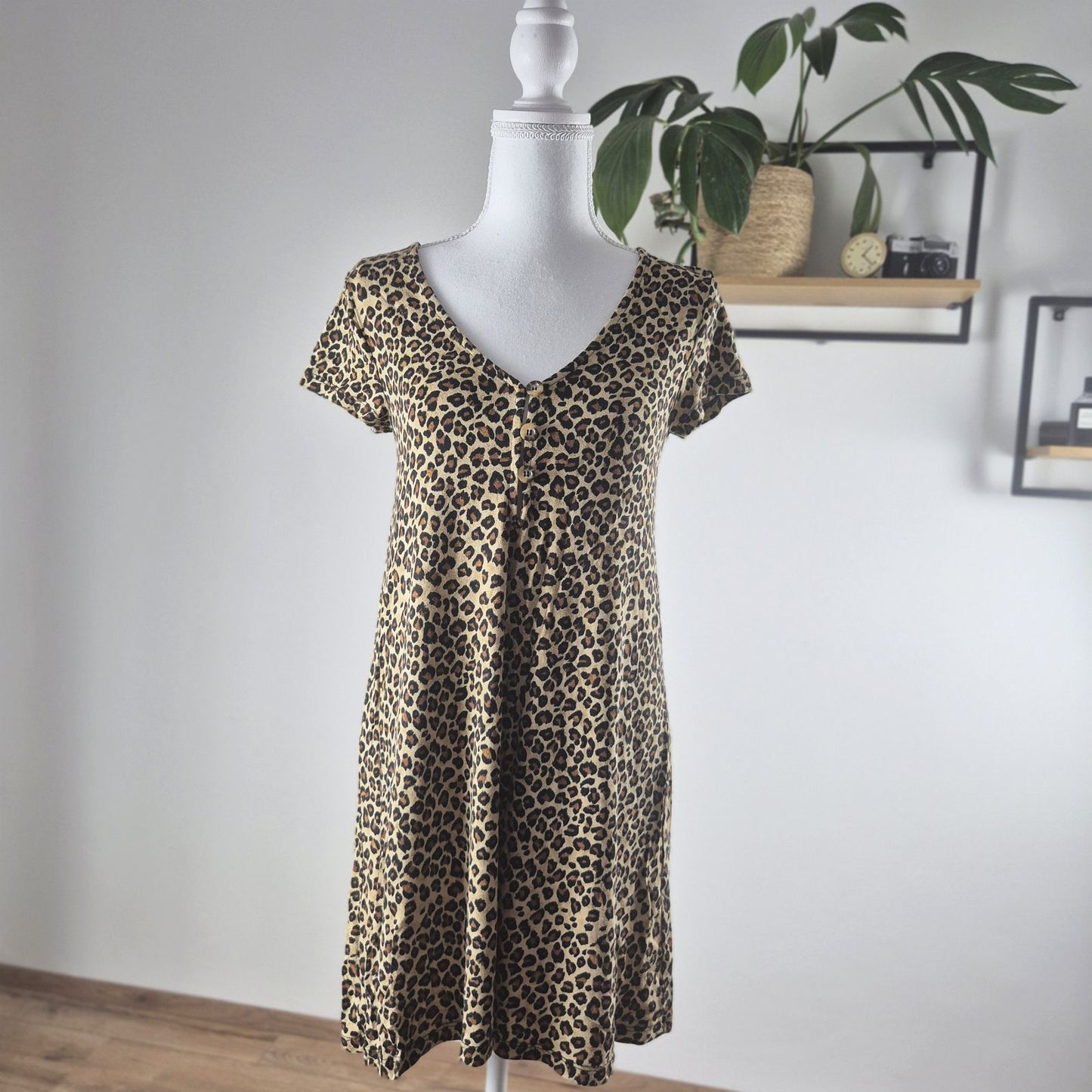 Pull&Bear leopárdmintás gombos női ruha - S