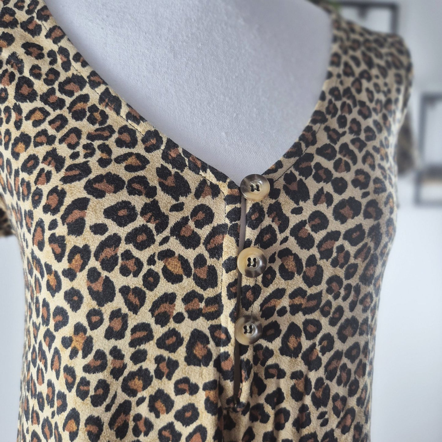 Pull&Bear leopárdmintás gombos női ruha - S