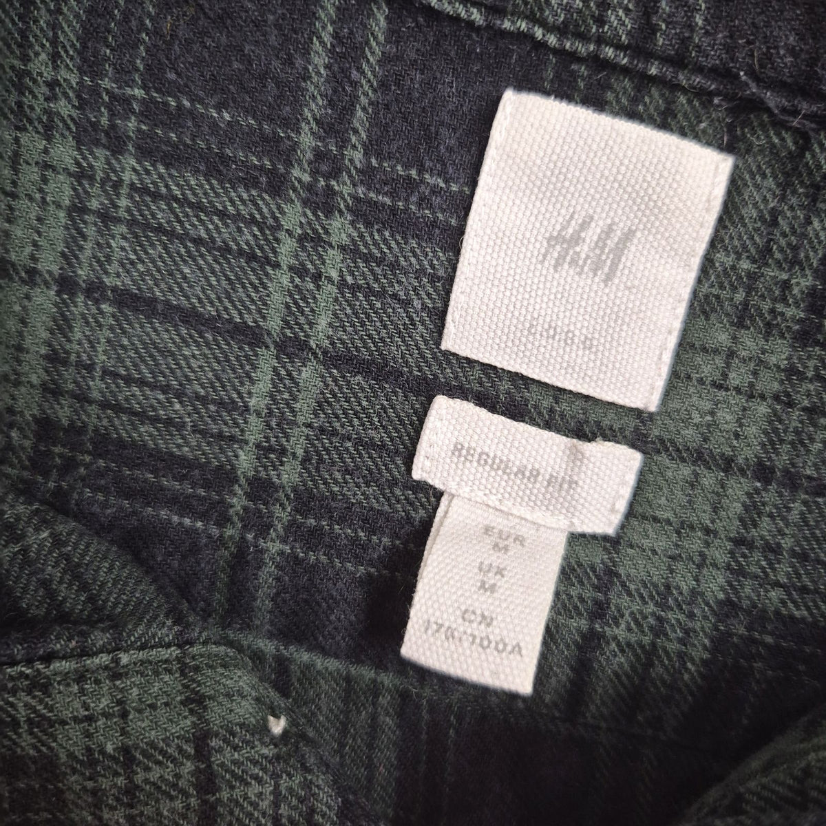 H&M sötétzöld-fekete kockás férfi ing - M