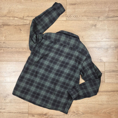 H&M sötétzöld-fekete kockás férfi ing - M