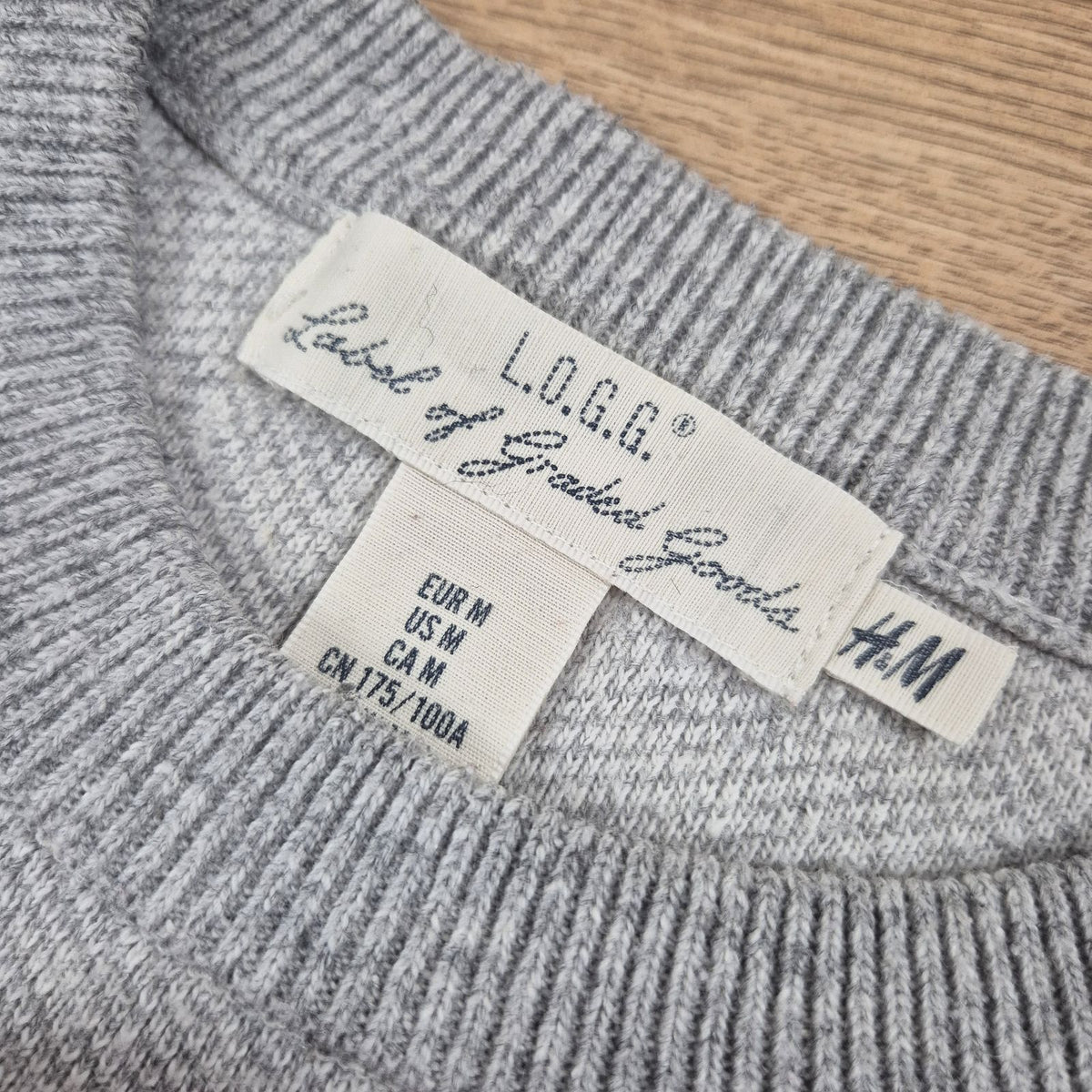 H&M szürke férfi kötött pulóver - M