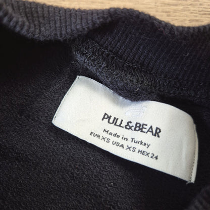 Pull&Bear fekete női laza crop pulóver - XS
