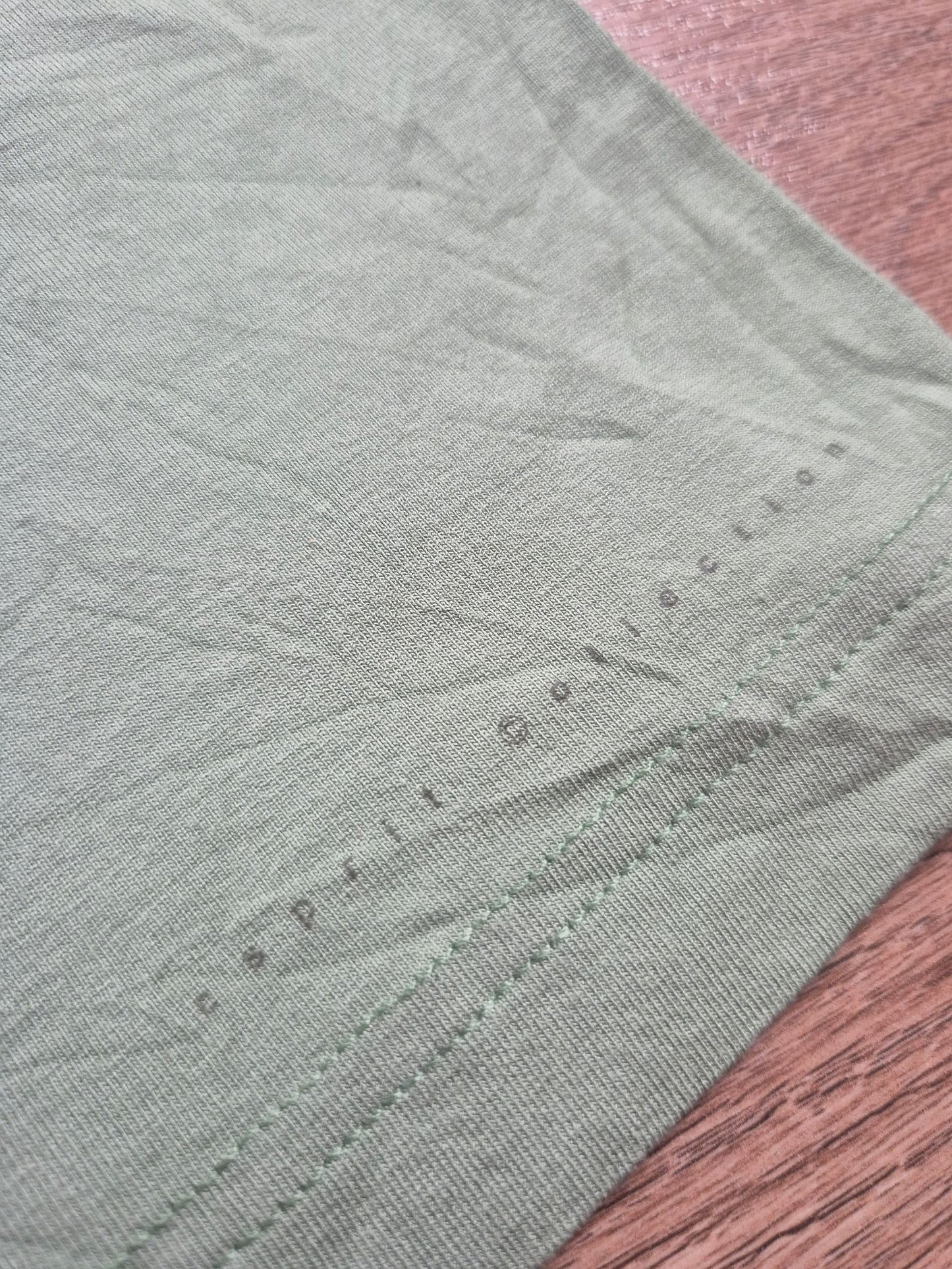 Esprit Collection zsályazöld spagettipántos pamut felső - XS